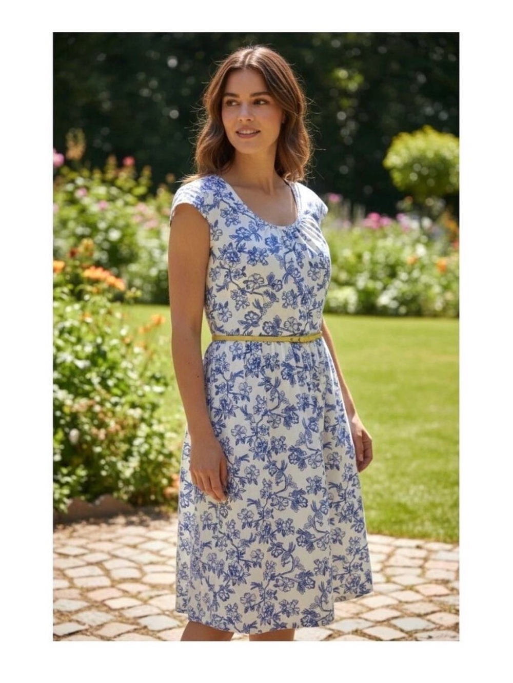 Matilda Jane- hello lovely Bluebell bird BlueFloral Cap-Sleeve Women’s Dress